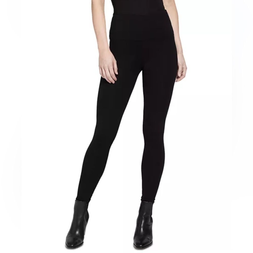 Lysse pants Womens size Large Center Seam Ponte leggings Black Pull on High Rise